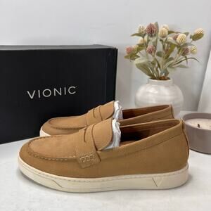 Vionic Thompson Slip-on Penny Loafers Casual Comfort Shoe Tan Men 11W Tried On